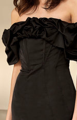 Load image into Gallery viewer, Adriana Off Shoulder Dress - Black