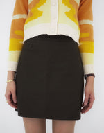 Load image into Gallery viewer, Sierra Faux Leather Skirt - Chocolate
