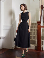 Load image into Gallery viewer, Estelle Tencel Diamond Cutout Back Dress