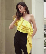 Load and play video in Gallery viewer, Calla Ruffle Toga Top - Yellow
