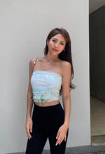 Load image into Gallery viewer, Mesh Bustier Tube Top in Blue