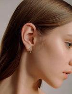 Load image into Gallery viewer, Gold Diamante Point Stud Earrings