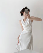 Load image into Gallery viewer, Parkway Drape Maxi Dress in White