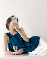 Load image into Gallery viewer, Ruffle Strap Tent Top in Blue