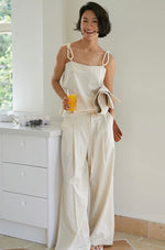 Load image into Gallery viewer, Loop Strap Knot Top in Cream