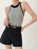 Load image into Gallery viewer, Striped Knitted Tank Top in Cream