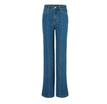 Load image into Gallery viewer, Dasha High Rise Panel Slit Stretch Flare Jeans
