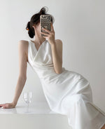 Load image into Gallery viewer, Parkway Drape Maxi Dress in White
