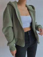 Load image into Gallery viewer, Classic Zip Up Hoodie - Green