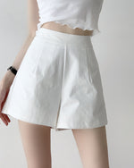 Load image into Gallery viewer, Tailored High Waist Flare Shorts - White