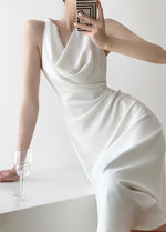 Load image into Gallery viewer, Parkway Drape Maxi Dress in White