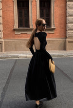 Load image into Gallery viewer, Long Sleeve Cutout Back Maxi Dress in Dew