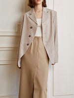 Load image into Gallery viewer, Nouvelle Tailored High Slit Maxi Skirt