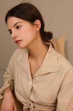 Load image into Gallery viewer, Classic Natural Pearl Stud Earrings
