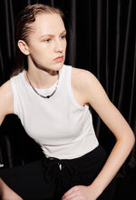 Load image into Gallery viewer, Silver Black Heart Curb Chain Necklace