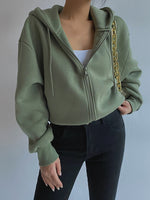 Load image into Gallery viewer, Classic Zip Up Hoodie - Green