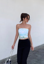 Load image into Gallery viewer, Mesh Bustier Tube Top in Blue