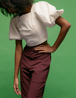 Load image into Gallery viewer, Chateau Puff Sleeve Top - Bone