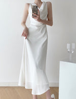 Load image into Gallery viewer, Parkway Drape Maxi Dress in White