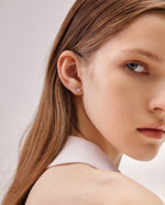 Load image into Gallery viewer, Silver Diamante Star Stud Earrings