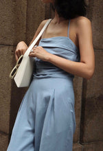 Load image into Gallery viewer, Tencel Blend Halter Pocket Maxi Jumpsuit in Blue