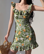 Load image into Gallery viewer, Citrus 2-way Off Shoulder Floral Mini Dress in Green