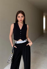 Load image into Gallery viewer, Tailored Classic Vest in Black