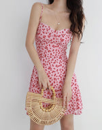 Load image into Gallery viewer, Rubie Floral Tie Strap Mini Dress in Pink
