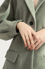 Load image into Gallery viewer, Silver Crystal Cluster Open Ring