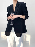 Load image into Gallery viewer, Classic Oversized Blazer in Black