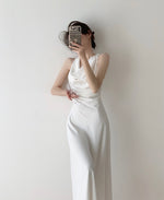 Load image into Gallery viewer, Parkway Drape Maxi Dress in White
