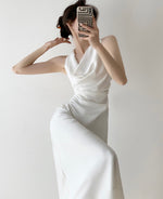 Load image into Gallery viewer, Parkway Drape Maxi Dress in White
