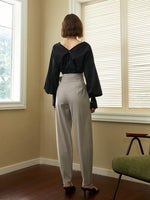 Load image into Gallery viewer, Emily Bow Tie Tapered Trousers