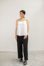 Load image into Gallery viewer, Reversible Fold Ruche Cami in White