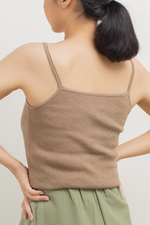 Load image into Gallery viewer, Knit Strap Cami Top in Brown