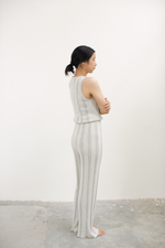 Load image into Gallery viewer, Knit Stripe Pattern Pants in Grey