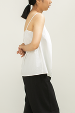 Load image into Gallery viewer, Reversible Fold Ruche Cami in White