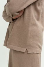 Load image into Gallery viewer, Knit Long Sleeve Shirt in Brown