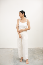 Load image into Gallery viewer, Knit Strap Camisole Top in White