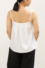 Load image into Gallery viewer, Reversible Fold Ruche Cami in White