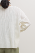 Load image into Gallery viewer, Knit Loose Button Cardigan in Off-White