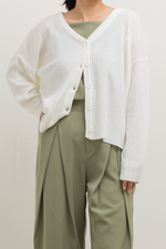 Load image into Gallery viewer, Knit Loose Button Cardigan in Off-White