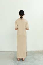 Load image into Gallery viewer, Knit V Neck Maxi Dress in Beige