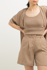 Load image into Gallery viewer, Semiwool Collarless Blazer in Brown