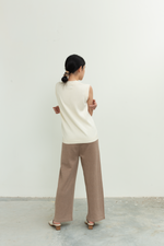 Load image into Gallery viewer, Knit Sleeveless Vest Top in Off-White