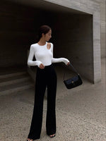 Load image into Gallery viewer, Holiday Cheer Cutout Top in White