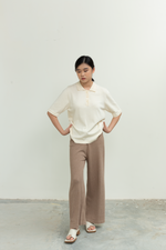 Load image into Gallery viewer, Knit Collared Top in Off-White