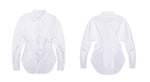 Load image into Gallery viewer, Night Owl Rusched Oversized Shirt in White