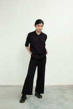 Load image into Gallery viewer, Knit Long Pants in Black