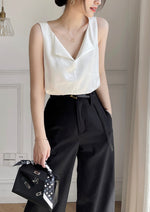 Load image into Gallery viewer, Casablanca Silk Split Top in White